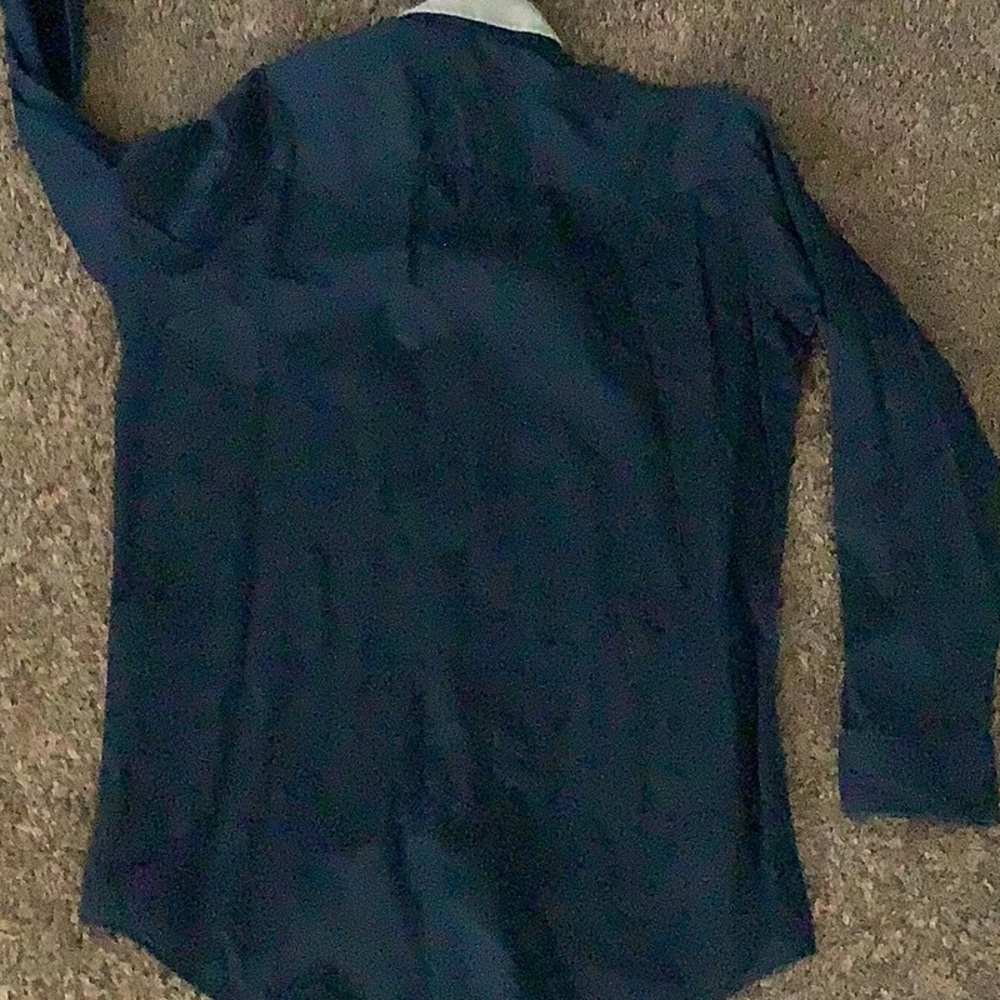 Mid Western Garments Medium Blue Beige Aztek Western Shirt - Picture 6 of 7